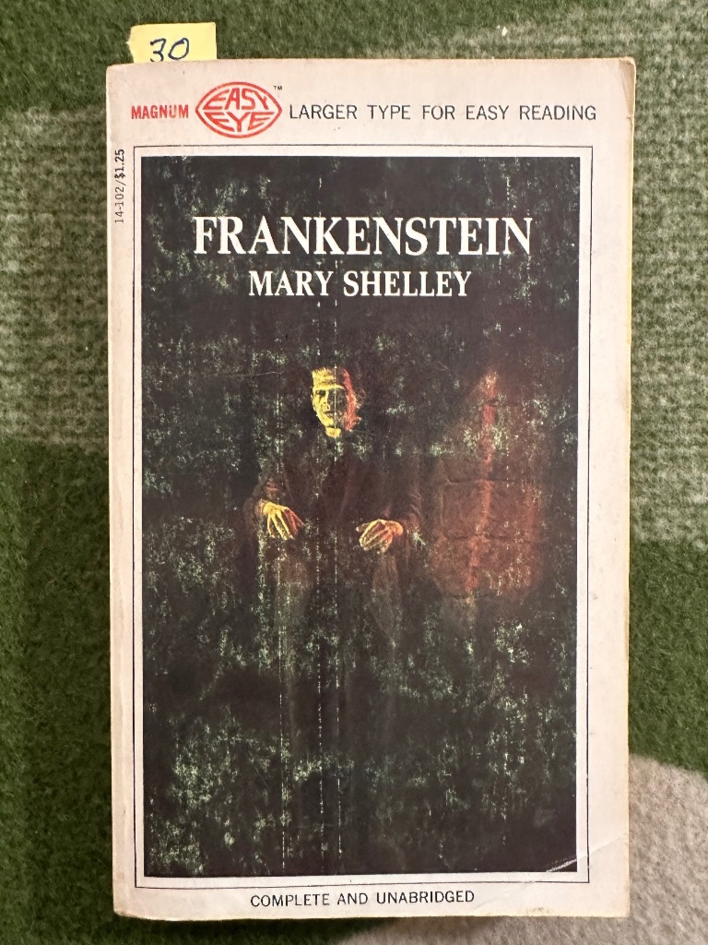 Vintage 1968 paperback edition of Frankenstein-by Mary Shelly